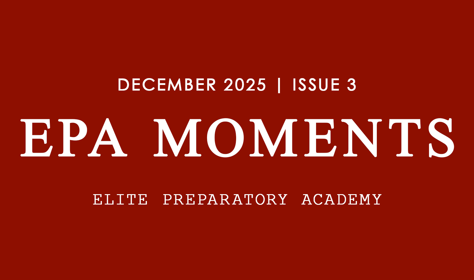 December EPA Moments